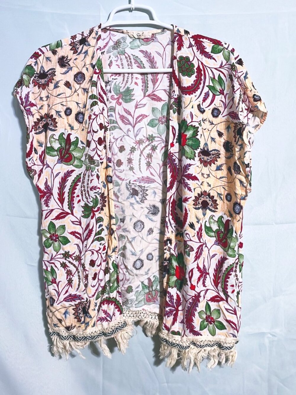 Easel Cute Floral Cover Up Top Size S